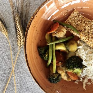 Salmão Dourado em Sementes de Sésamo