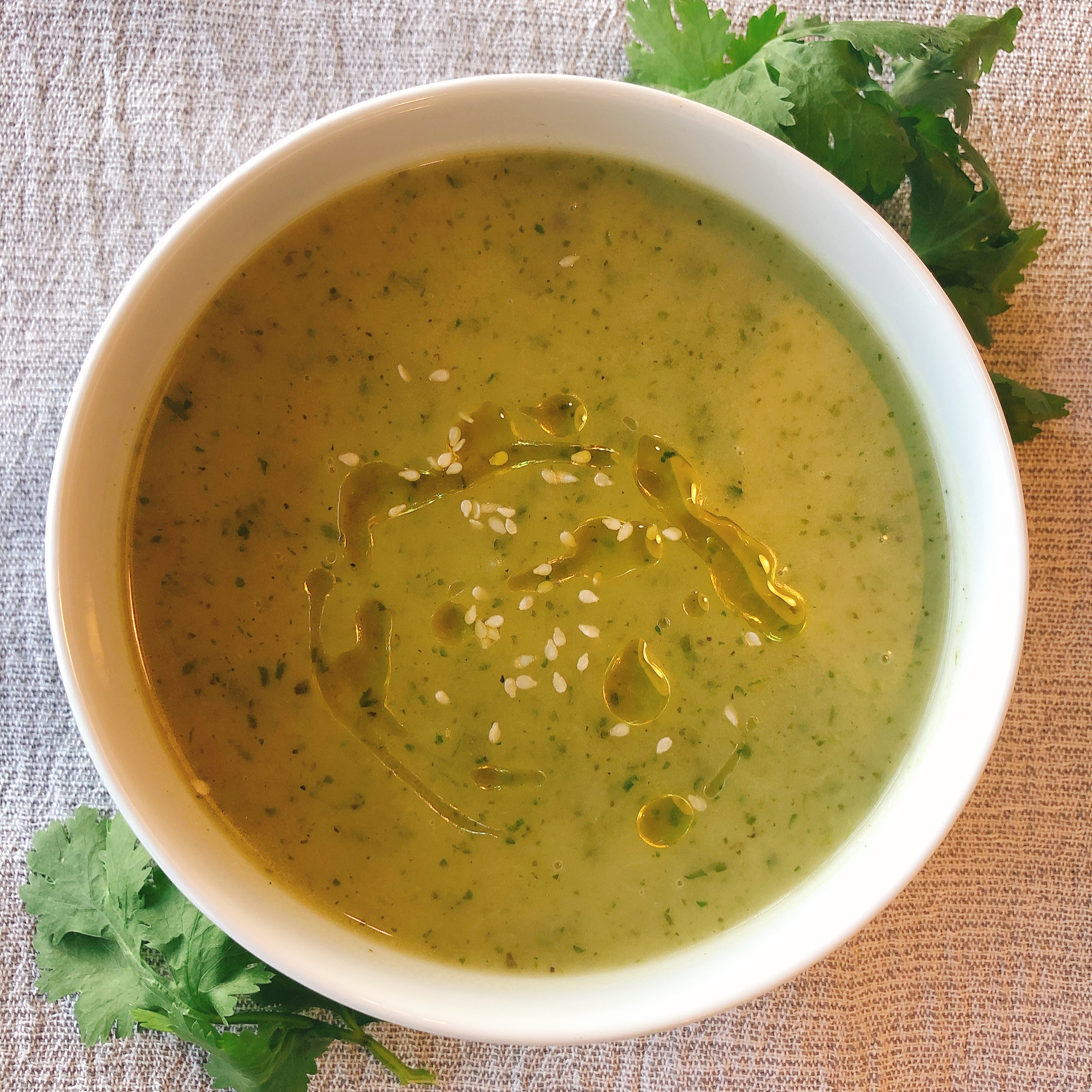 Creme de Chuchu e Coentros